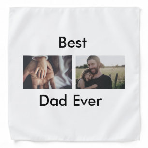 best dad ever happy father's day add your photo  bandana