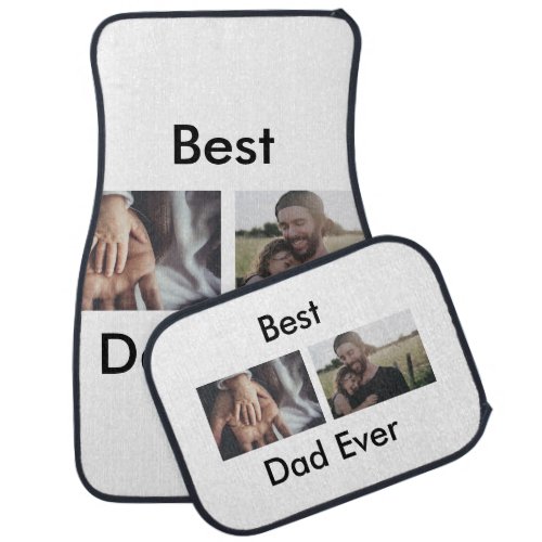 best dad ever happy fathers day add your photo  car floor mat