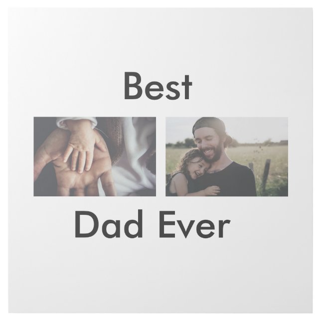best dad ever happy father's day add your photo  gallery wrap (Front)