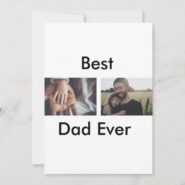best dad ever happy father's day add your photo  invitation (Front)