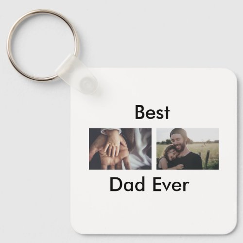 best dad ever happy fathers day add your photo  keychain