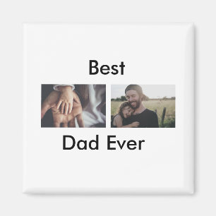 best dad ever happy father's day add your photo  magnet