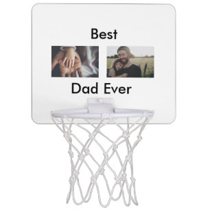 best dad ever happy father's day add your photo  mini basketball hoop