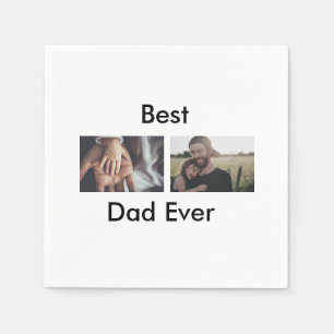 best dad ever happy father's day add your photo  napkins