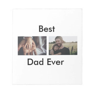 best dad ever happy father's day add your photo notepad