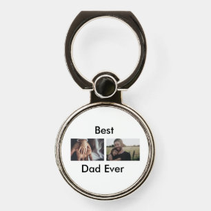 best dad ever happy father's day add your photo phone ring stand