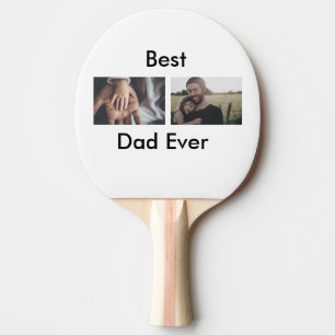 best dad ever happy father's day add your photo  ping pong paddle