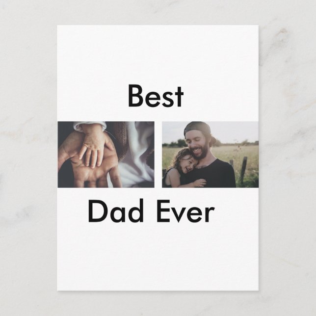 best dad ever happy father's day add your photo  postcard (Front)