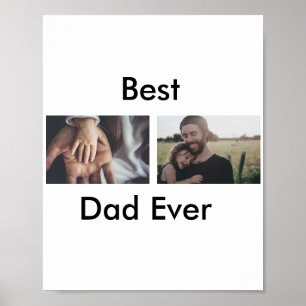 best dad ever happy father's day add your photo  poster