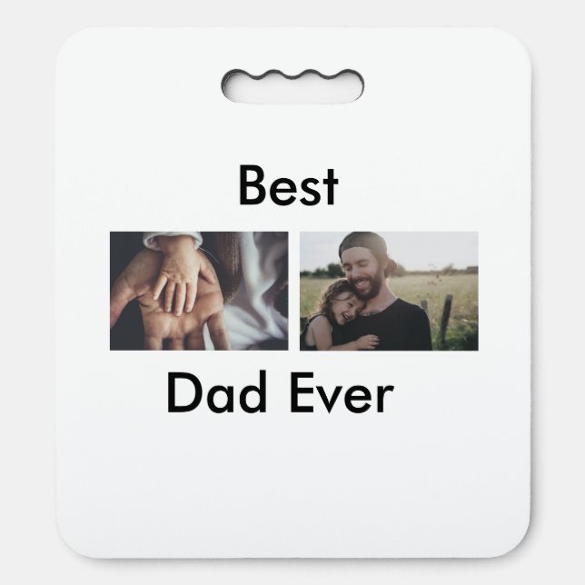 best dad ever happy father's day add your photo  seat cushion (Front Vertical)