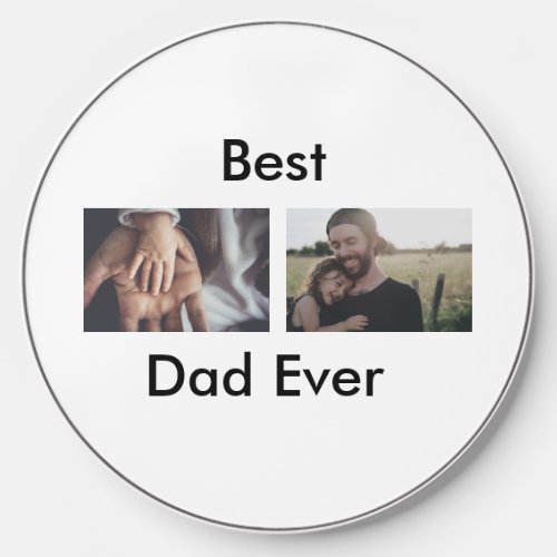 best dad ever happy fathers day add your photo  wireless charger 