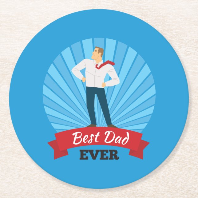 Best Dad Ever Happy Father's Day | Coaster (Front)