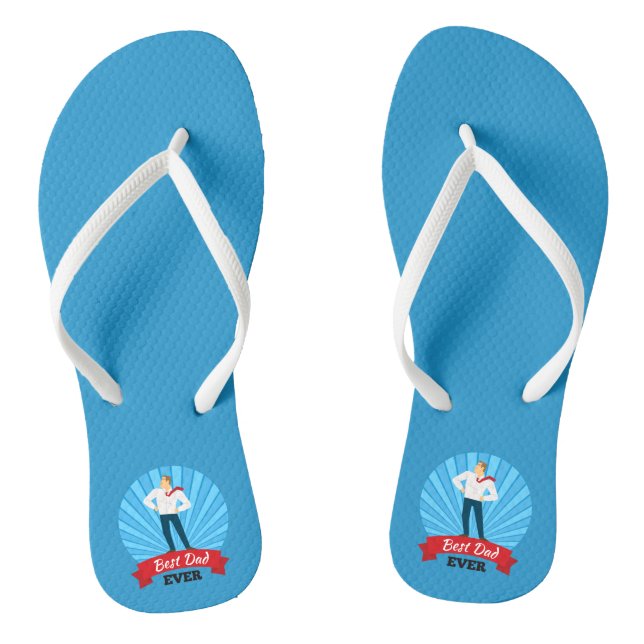 Best Dad Ever Happy Father's Day | Flip Flops (Footbed)