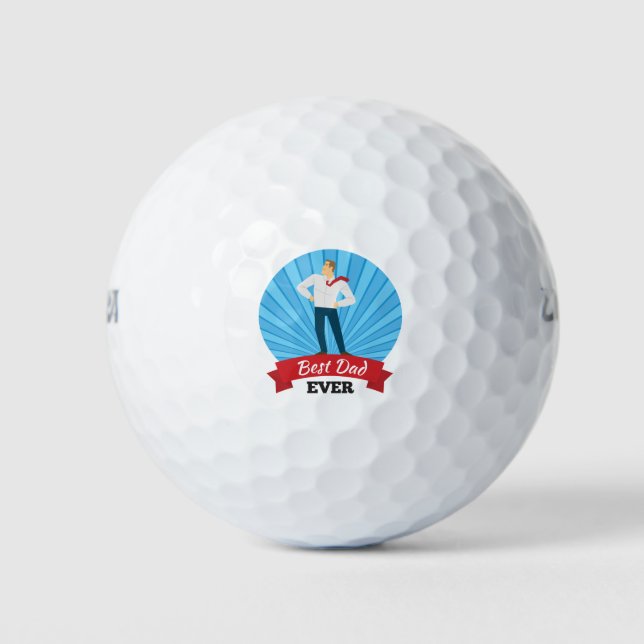 Best Dad Ever Happy Father's Day | Golf Balls (Front)
