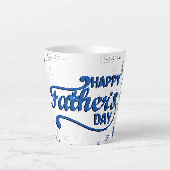 Best Dad Ever, Happy Father's  Day Latte Mug (Front)