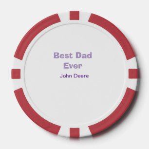 Best dad ever happy father's day name purplesimple poker chips