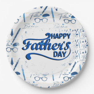 Best Dad Ever, Happy Father's Day Paper Plate