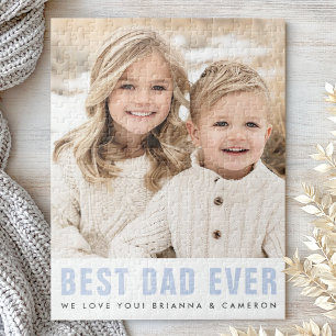 Best dad ever happy father's day photo jigsaw puzzle