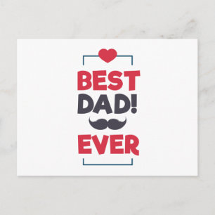 Best Dad Ever Happy Father's Day Postcard