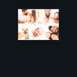 Best Dad Ever Heart Custom Photo collage Canvas Print<br><div class="desc">Celebrate a special first Father's Day with our "Simple Cute Best Dad Ever Heart Family Custom Photo Collage stretched canvas". This charming photo stretched canvas features a collage of your favorite pictures, making it a unique and heartfelt keepsake. Perfect for displaying cherished memories, this personalized gift will be a constant...</div>