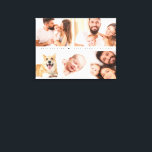 Best Dad Ever Heart Custom Photo collage Canvas Print<br><div class="desc">Celebrate a special first Father's Day with our "Simple Cute Best Dad Ever Heart Family Custom Photo Collage stretched canvas". This charming photo stretched canvas features a collage of your favorite pictures, making it a unique and heartfelt keepsake. Perfect for displaying cherished memories, this personalized gift will be a constant...</div>