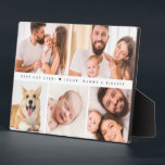 Best Dad Ever Heart Custom Photo collage Plaque<br><div class="desc">Celebrate a special first Father's Day with our "Simple Cute Best Dad Ever Heart Family Custom Photo Collage Easel Plaque". This charming photo Plaque features a collage of your favorite pictures, making it a unique and heartfelt keepsake. Perfect for displaying cherished memories, this personalized gift will be a constant reminder...</div>