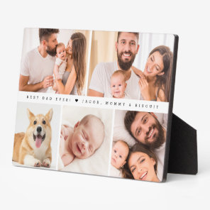 Best Dad Ever Heart Custom Photo collage Plaque