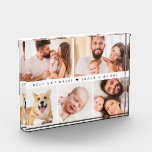 Best Dad Ever Heart Family Photo collage Acrylic Award<br><div class="desc">Celebrate a special first Father's Day with our "Simple Cute Best Dad Ever Heart Family Custom Photo Collage Photo block". This charming Photo block features a collage of your favorite pictures, making it a unique and heartfelt keepsake. Perfect for displaying cherished memories, this personalized gift will be a constant reminder...</div>