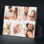 Best Dad Ever Heart Family Photo collage Plaque<br><div class="desc">Celebrate a special first Father's Day with our "Simple Cute Best Dad Ever Heart Family Custom Photo Collage Easel Plaque". This charming photo Plaque features a collage of your favorite pictures, making it a unique and heartfelt keepsake. Perfect for displaying cherished memories, this personalized gift will be a constant reminder...</div>