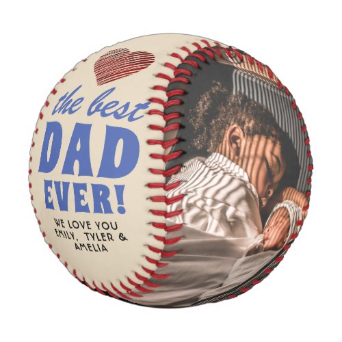 Best Dad Ever Heart Fathers Day 2 Photo  Baseball