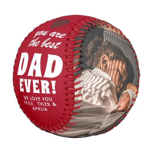 Best Dad Ever Heart Fathers Day 2 Photo  Baseball