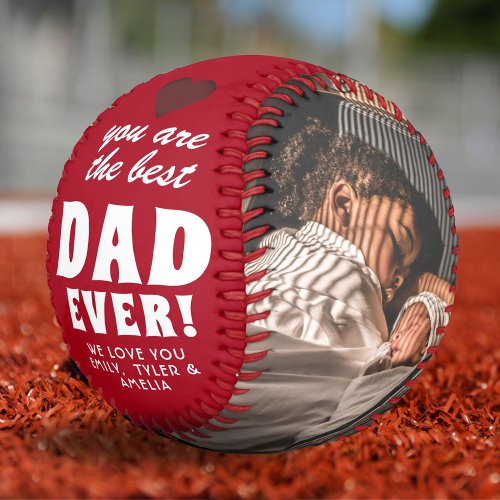 Best Dad Ever Heart Fathers Day 2 Photo  Softball