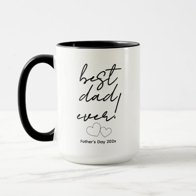Best Dad Ever! (hearts) Mug (Left)