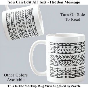 Best Dad Ever Hidden Message 141BW Novelty Optical Coffee Mug
