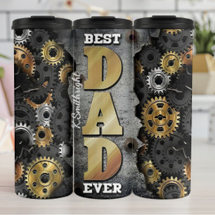 Best Dad Ever Industrial Gears Thermal Tumbler