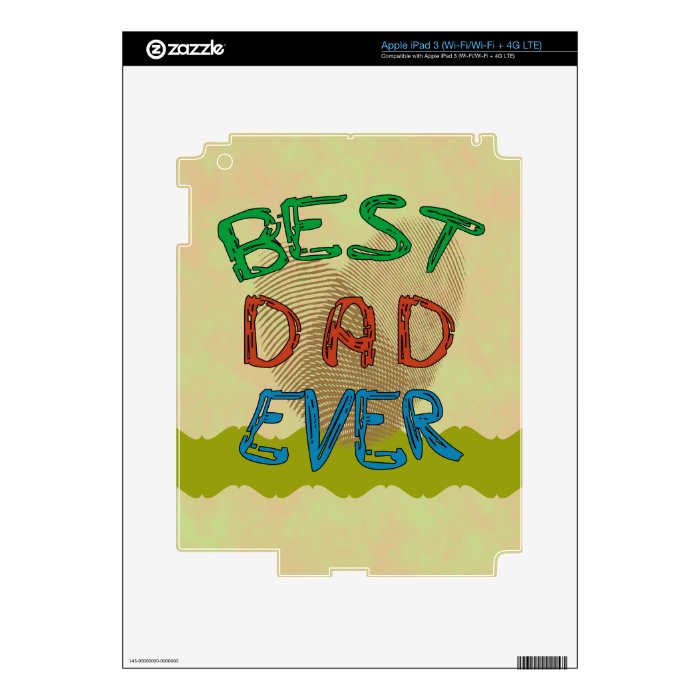 BEST DAD EVER iPad Skin