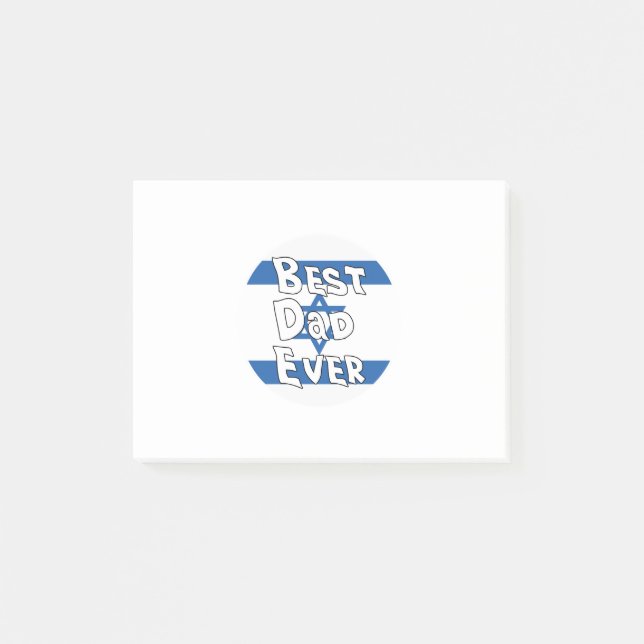 Best Dad Ever Israel Flag Post-it Notes (Front)