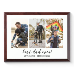Best Dad Ever Keepsake Multi Photo Award Plaque