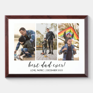Best Dad Ever Keepsake Multi Photo Award Plaque