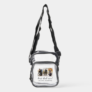 Best Dad Ever Keepsake Multi Photo Clear Crossbody Bag