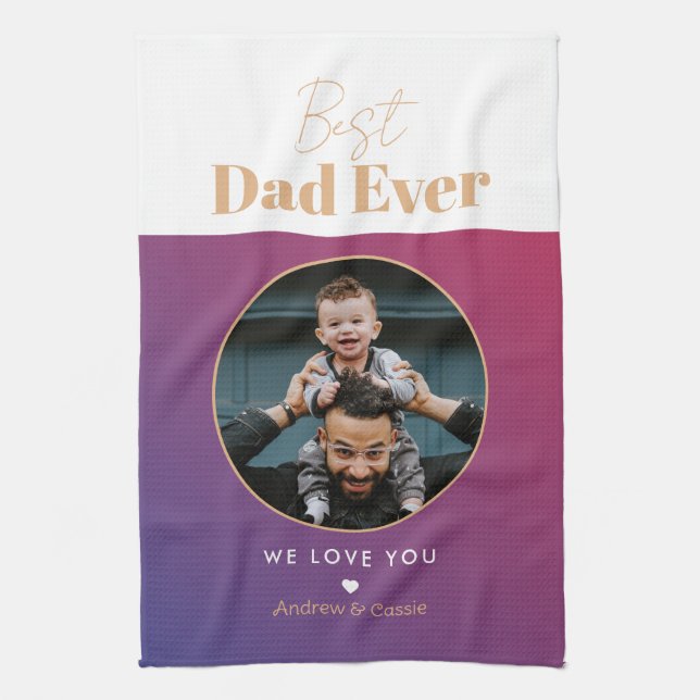 Best dad ever kitchen towel (Vertical)
