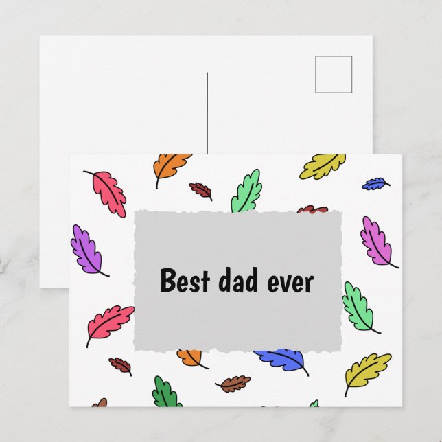 Best dad ever l Father's day  Holiday Postcard (Front/Back)