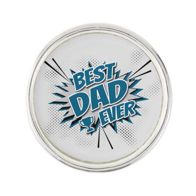 Best Dad Ever Lapel Pin (Front)