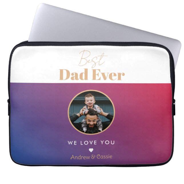 Best dad ever laptop sleeve (Front)