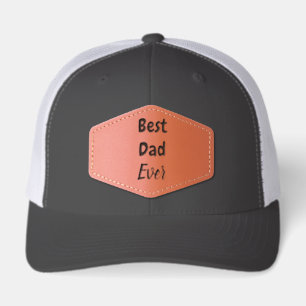 Best Dad Ever Leather Patch Hat