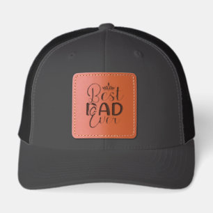Best Dad Ever Leather Patch Hat