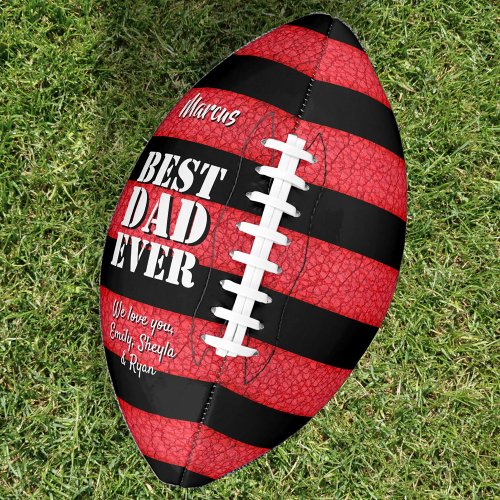 Best Dad Ever Leather Print Fathers Day Football