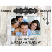 Best Dad Ever Light Faux Barnwood Picture Frame (Front)