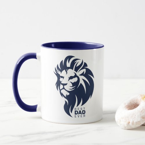 Best Dad Ever Lion Fathers Day Mug