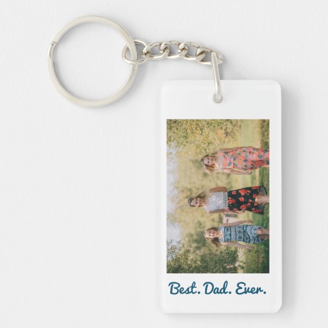 Best Dad Ever Love You Dad Father's Day Photo Keychain (Front)
